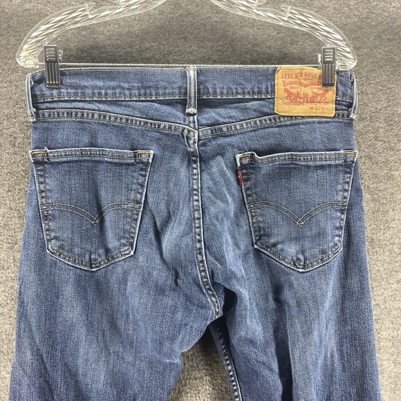 Levis Jeans Mens 32x32 Blue 505‎ Mid Rise Western Cowboy Straight Dark Wash - Picture 9 of 12